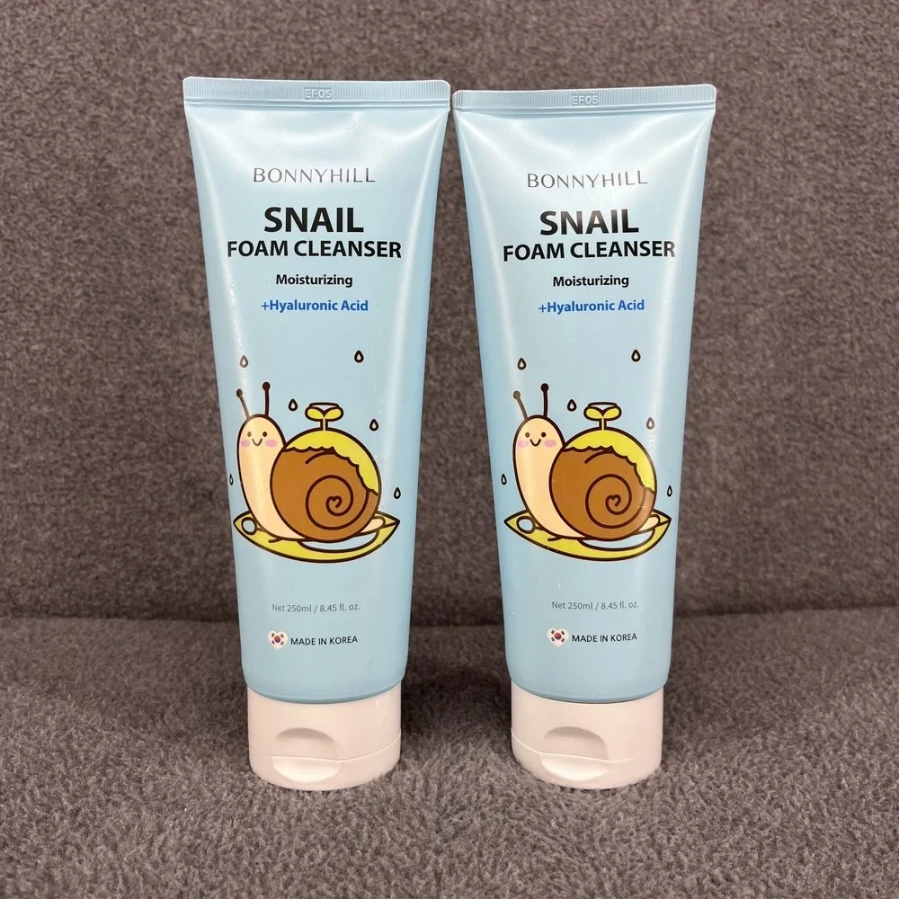 2x BONNYHILL Snail Foam Cleanser + Hyaluronic Acid 8.45 oz / 250 ml‎ Made Korean
